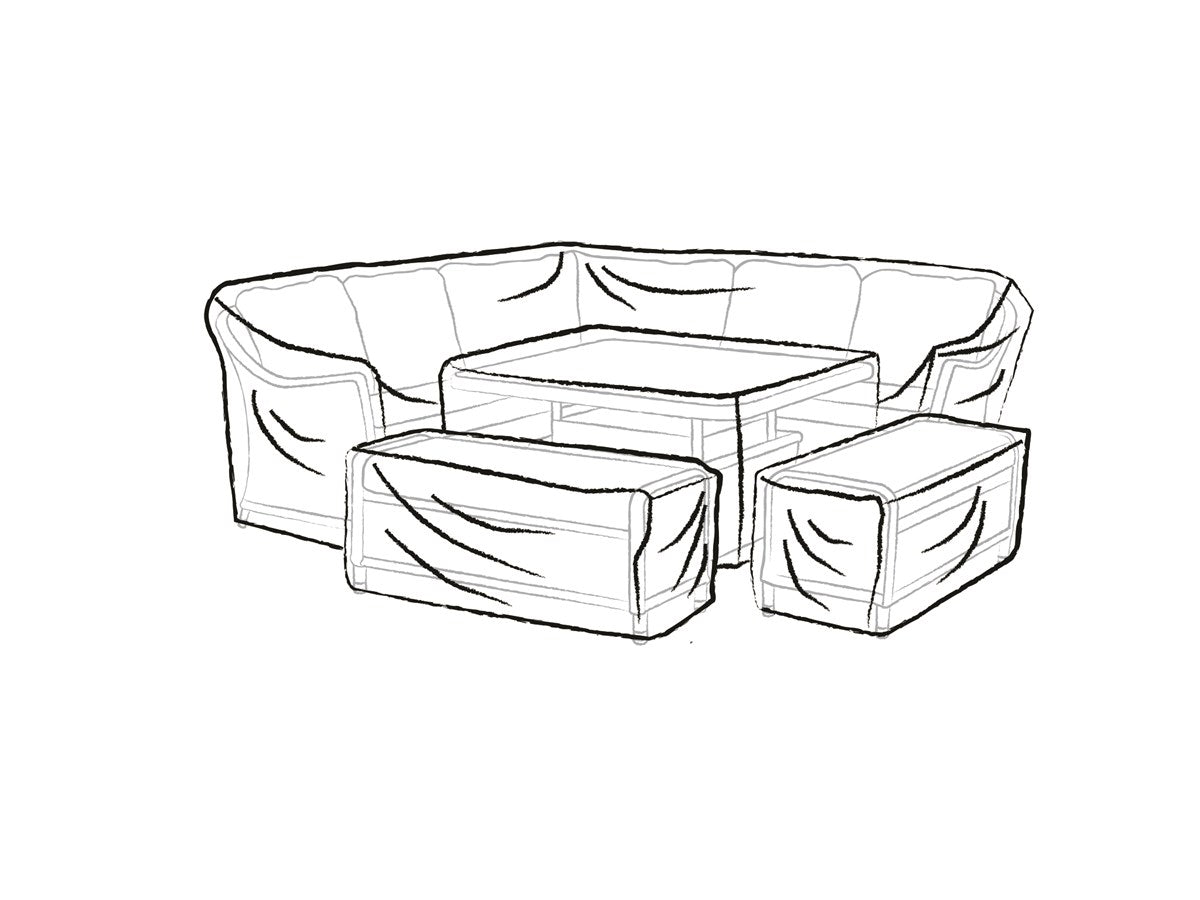 Curved Corner Sofa Set