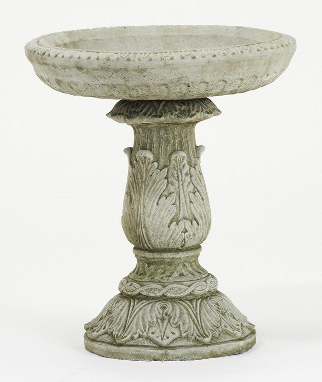 Ornate Bird Bath - Stone