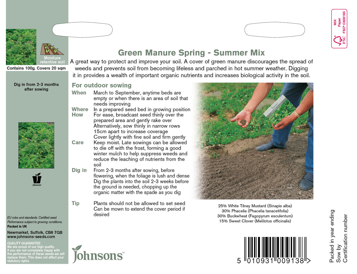 GREEN MANURE Spring Summer Mix