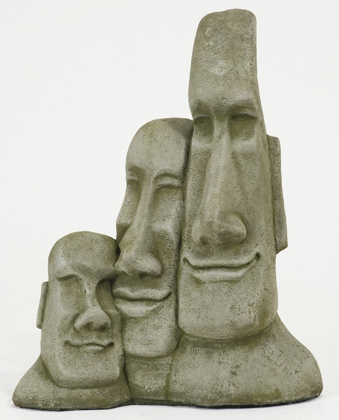 Trio Easter Island Heads - Stone