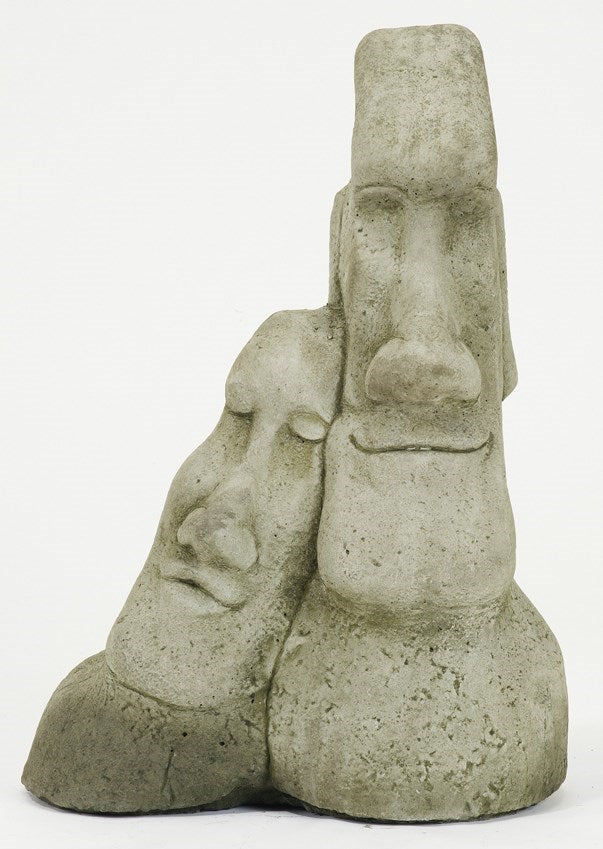 Twin Easter Island Heads - Stone