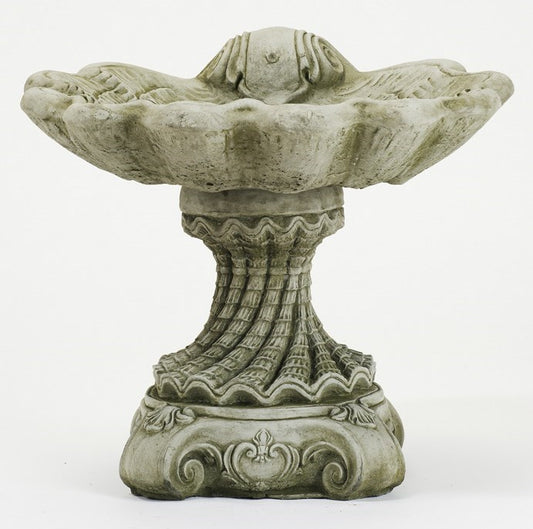 Spiral Bird Bath - Stone