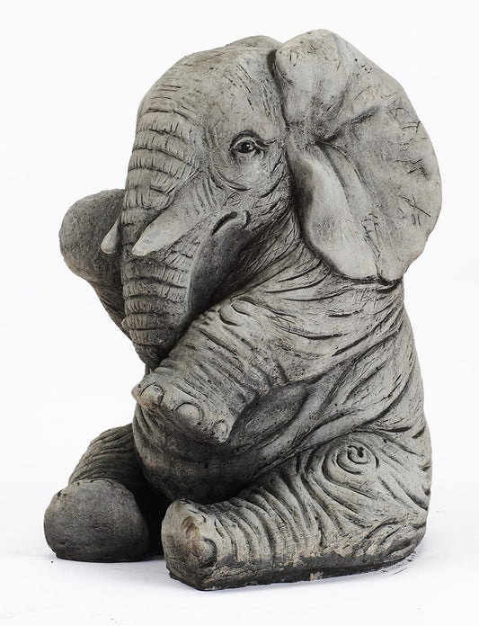 Lg Elephant Trunk Down - Stone