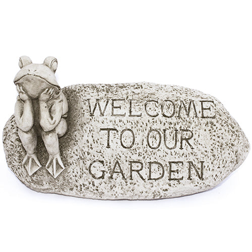 Large Welcome Frog - Stone