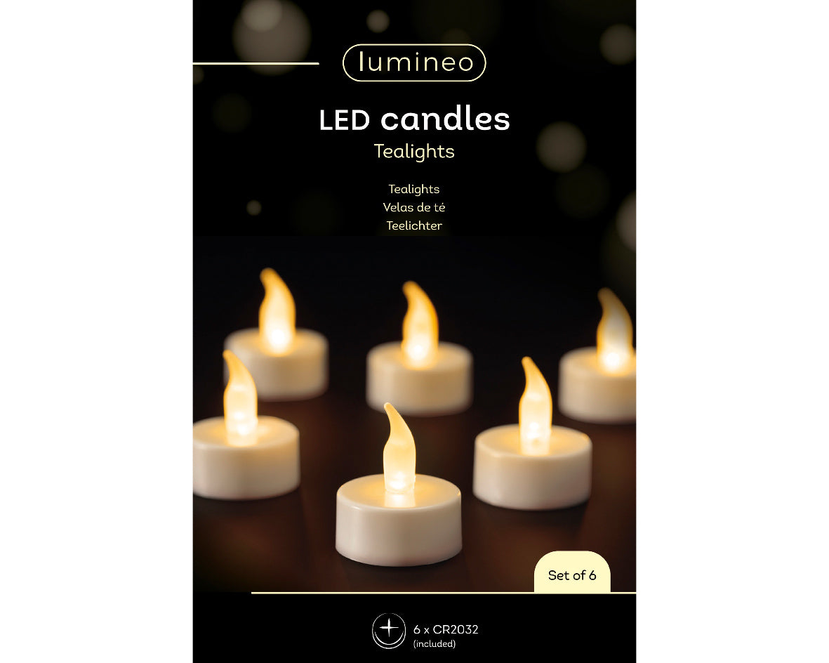 Led Plastic Tealights 6Pk