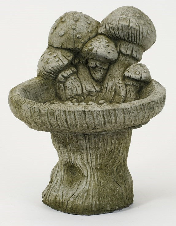 Mushroom Bird Bath - Stone