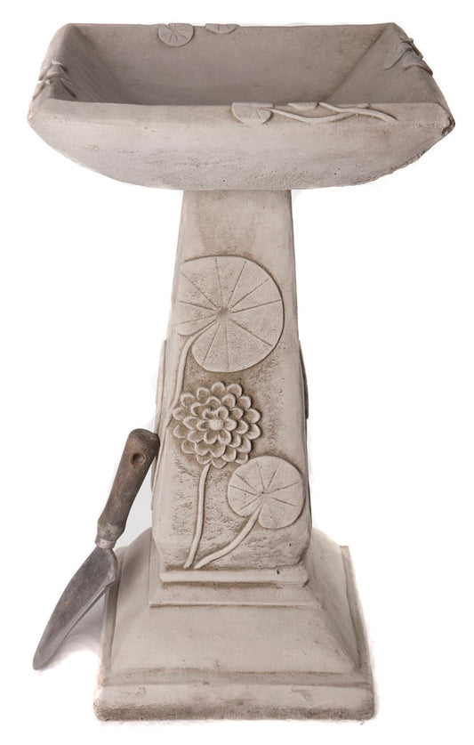 Lilly Bird Bath - Stone