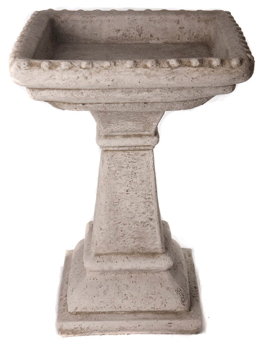 Castle Bird Bath - Stone