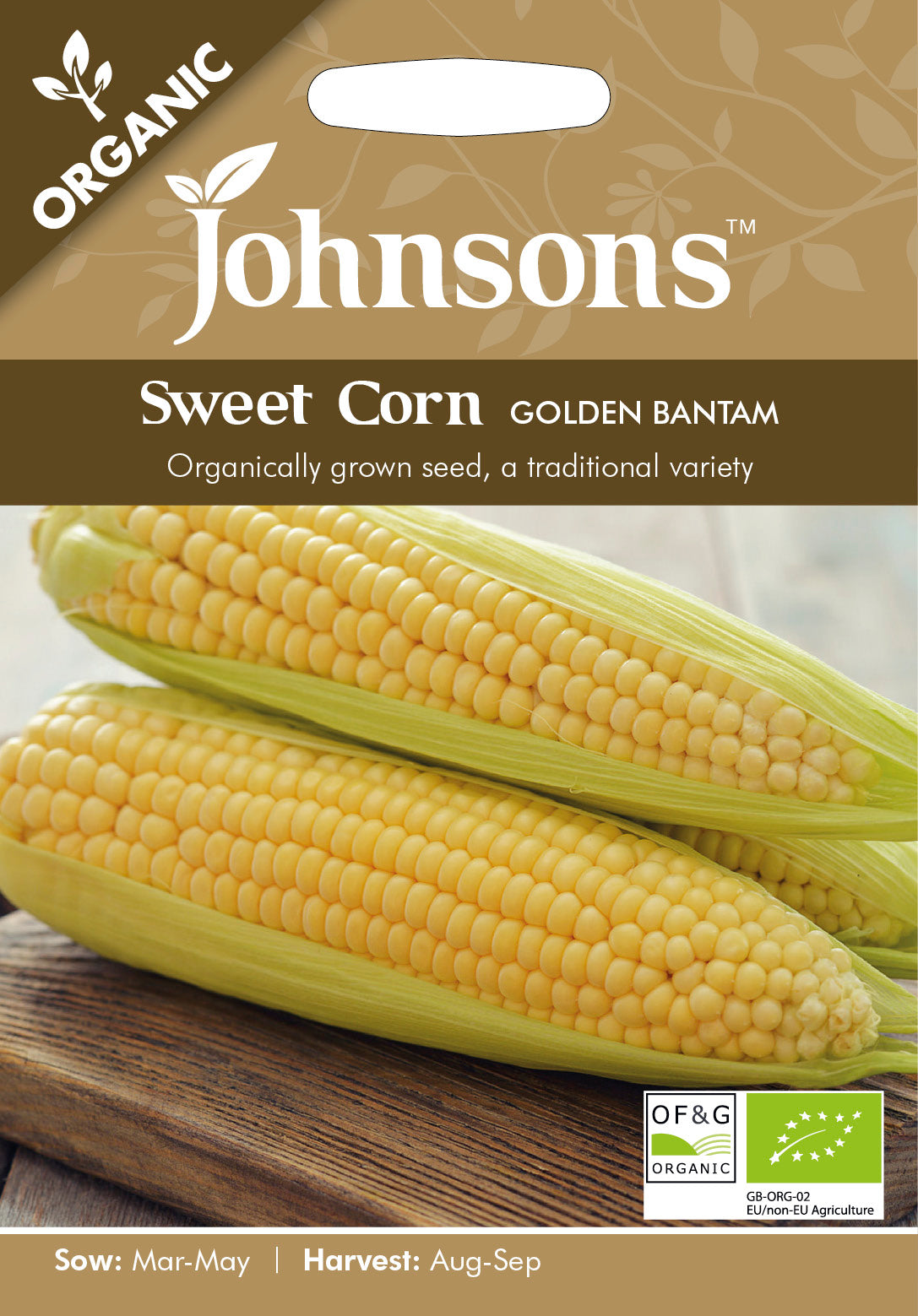 Organic SWEET CORN Golden Bantam