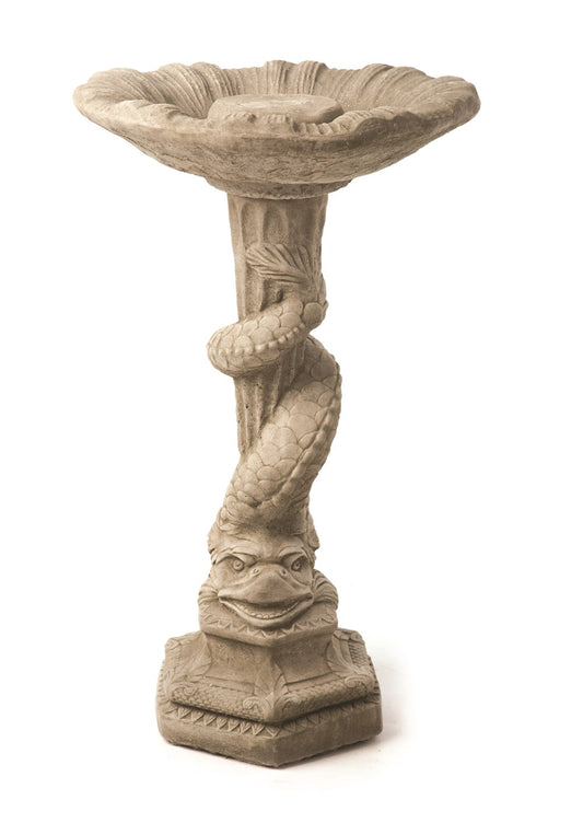 Serpent Bird Bath - Stone