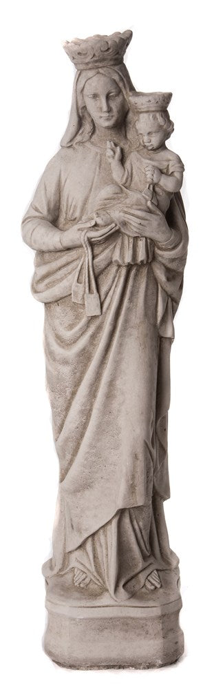 Mary And Child Statue - Stone