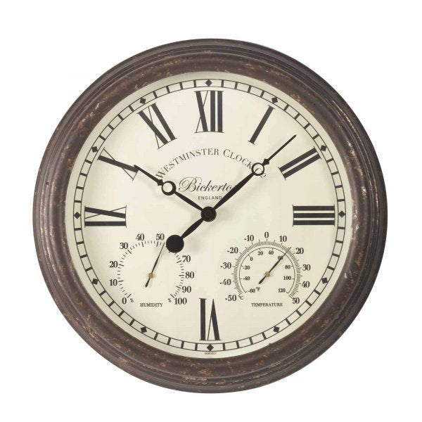 Bickerton Wall Clock & Thermometer 15in