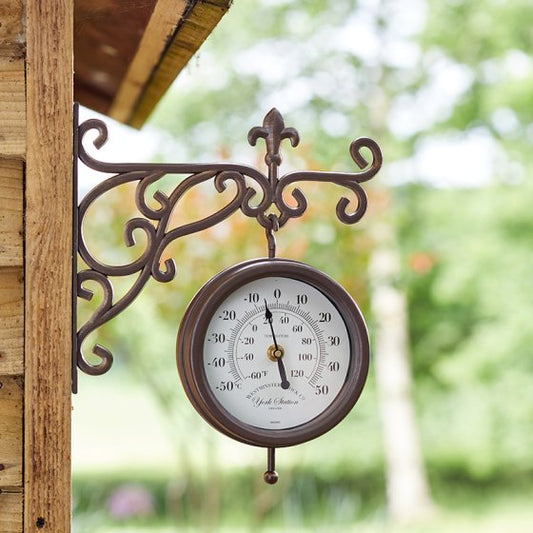 York Station Wall Clock & Thermometer