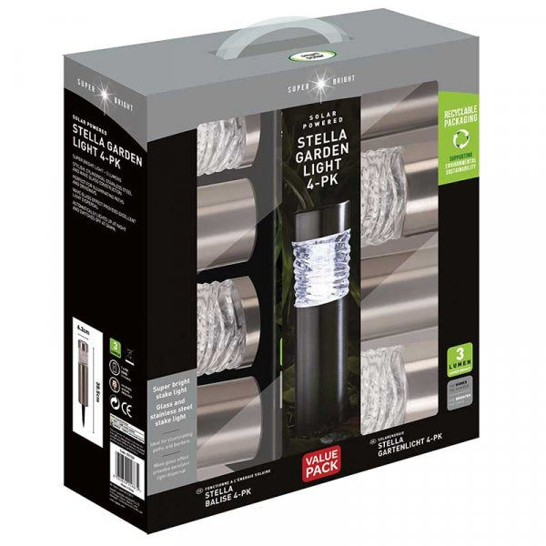 Stella Stainless Steel 3L 4Pk