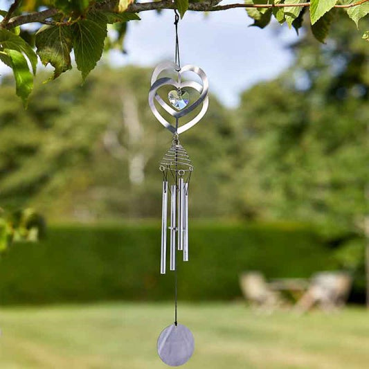 Crystal Heart Windchime