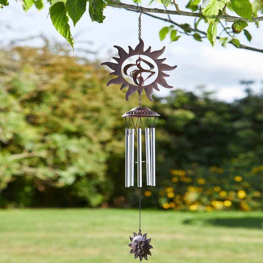 Rusty Sun Windchime 72Cm