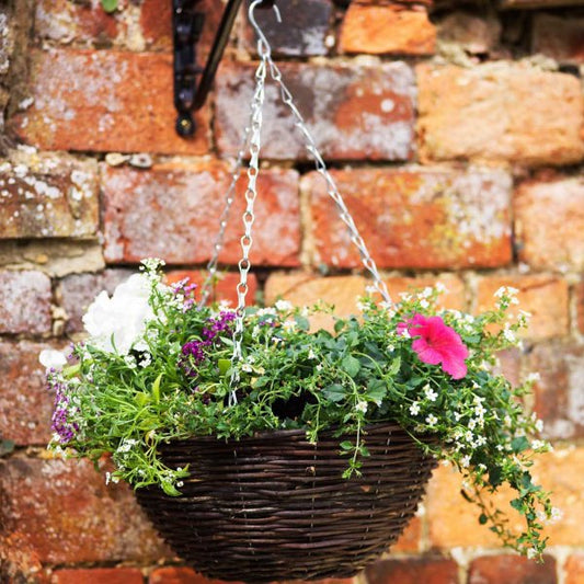 12In Rattan Hanging Basket