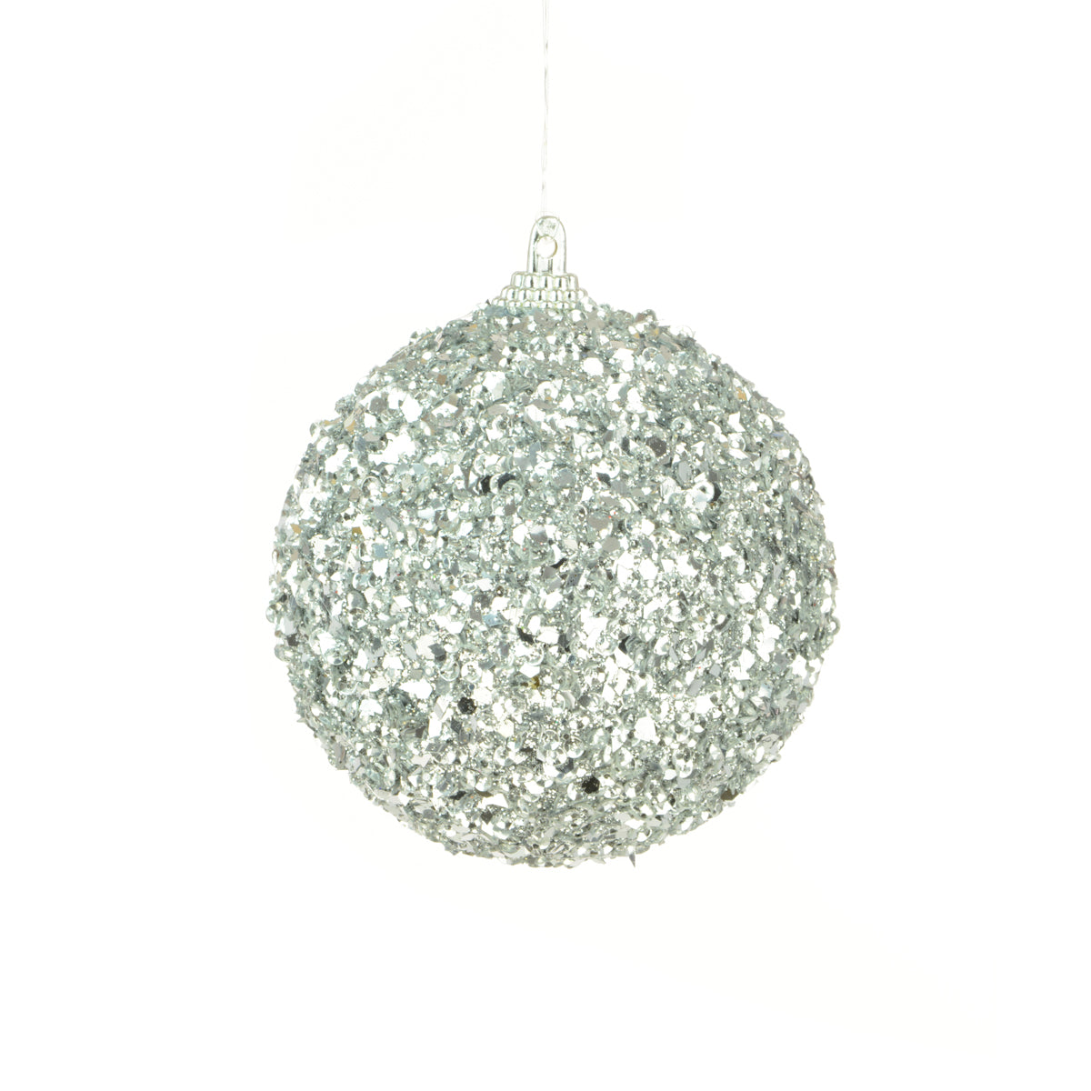 Shimmer Glitterball Silver 8Cm