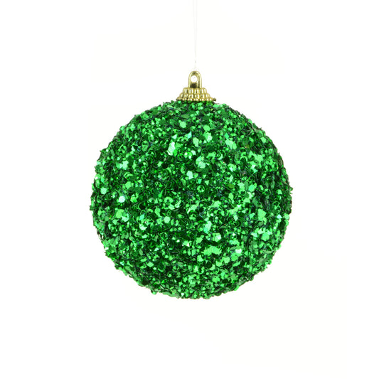 Shimmer Glitterball Dark Green 8Cm