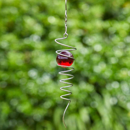 Red Spinning Helix 33Cm