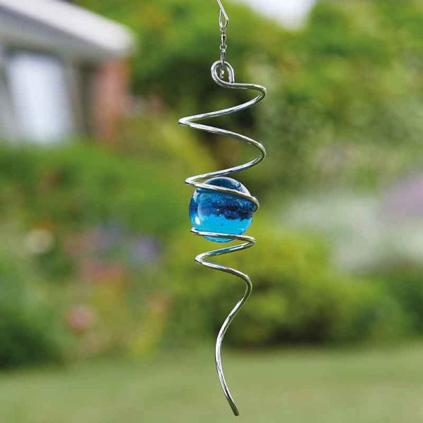 Blue Spinning Helix 33Cm