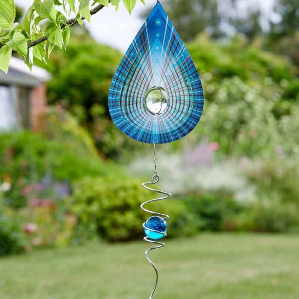 Blue Spinning Helix 33Cm