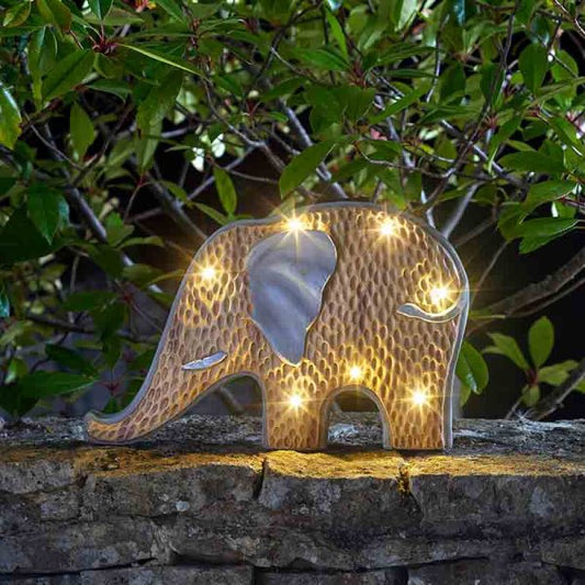 Wood Stone In Lit Elephant