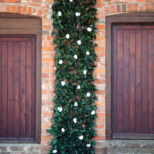White Bloom Leaf Trellis 1.8Mx0.9M