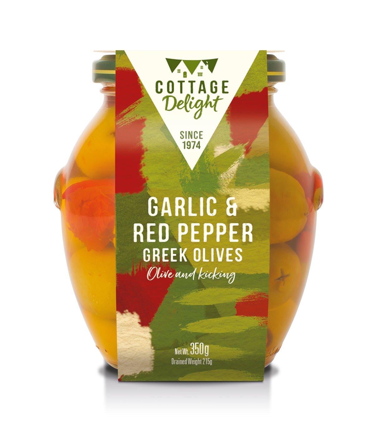Garlic & Red Pepper Greek Olives 350G