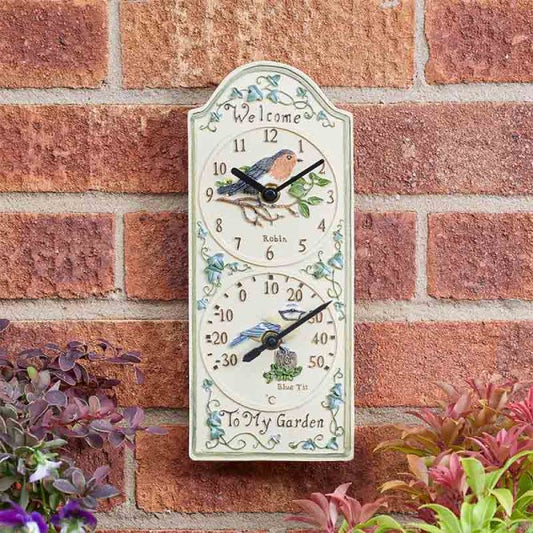 Birdberry Clock & Thermometer