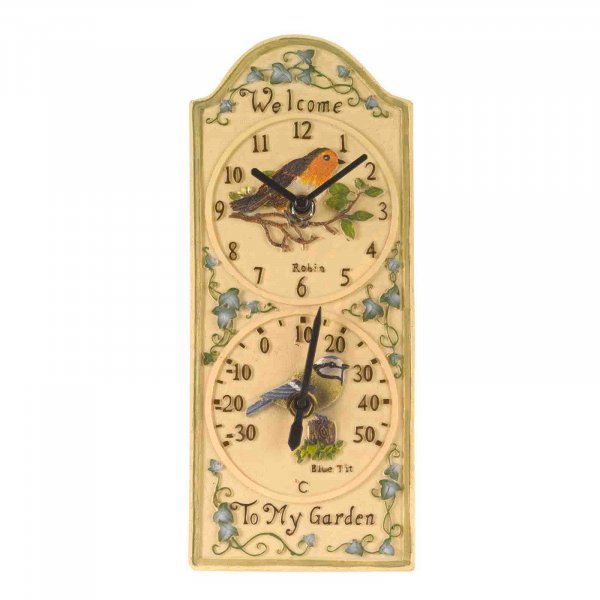 Birdberry Clock & Thermometer