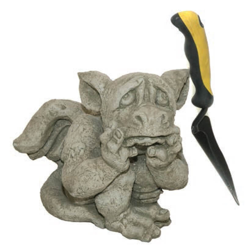 Sad Dragon Gargoyle - Stone