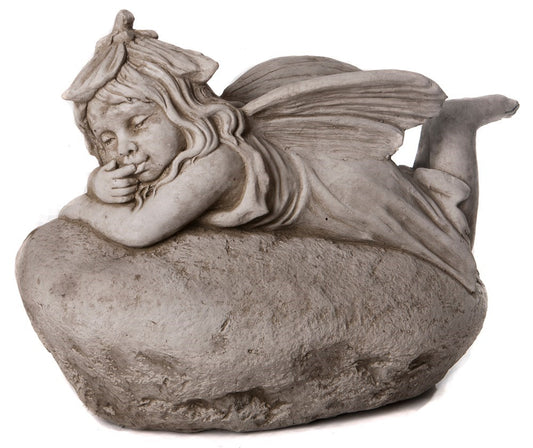Laying Fairy on Rock - Stone