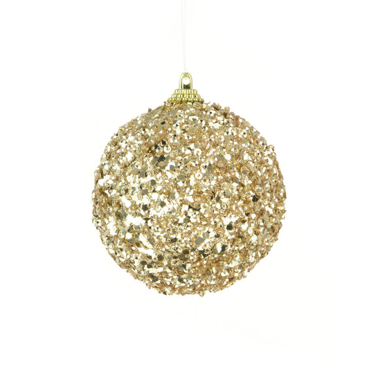 Shimmer Glitterball Champagne 8Cm