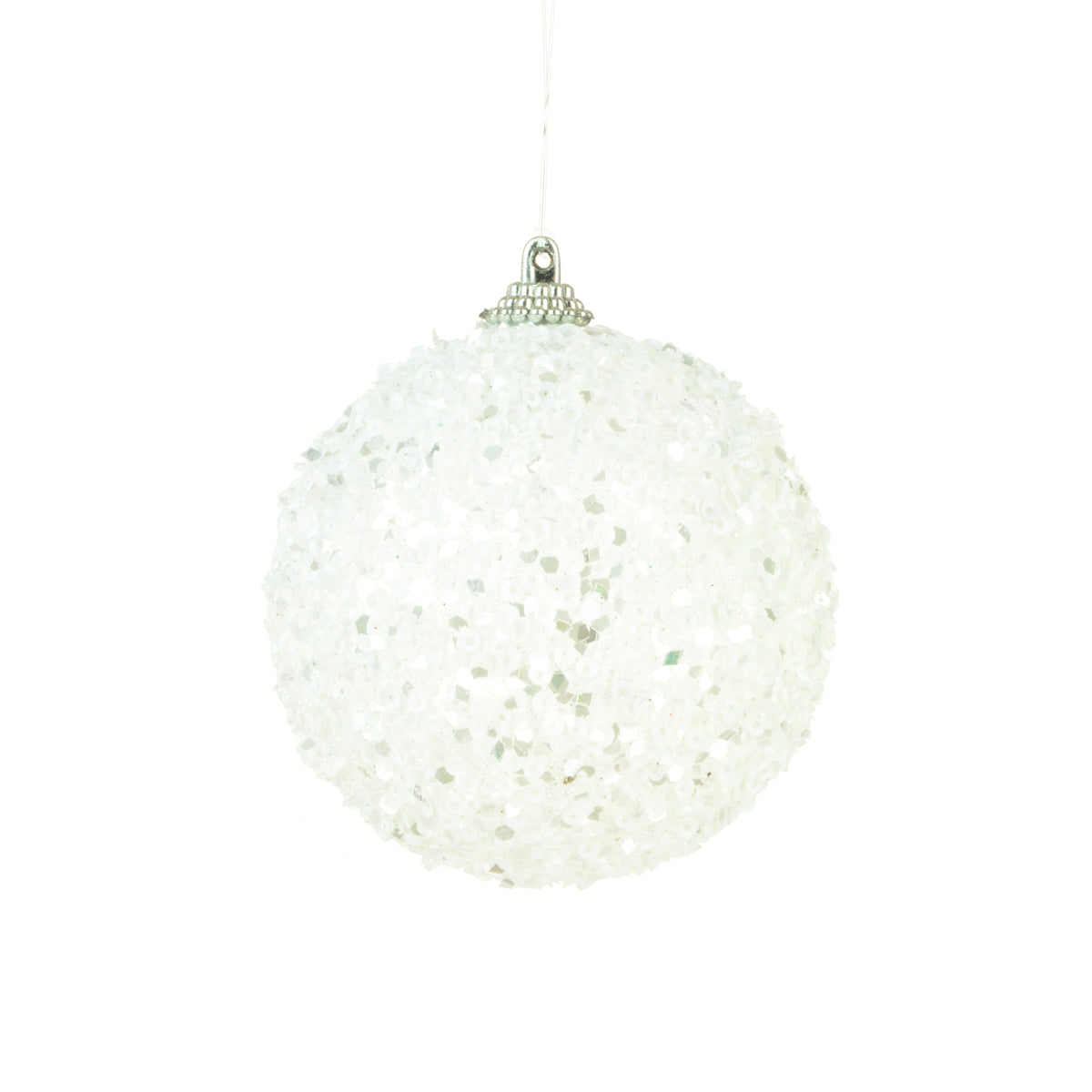 Shimmer Glitterball White 8Cm