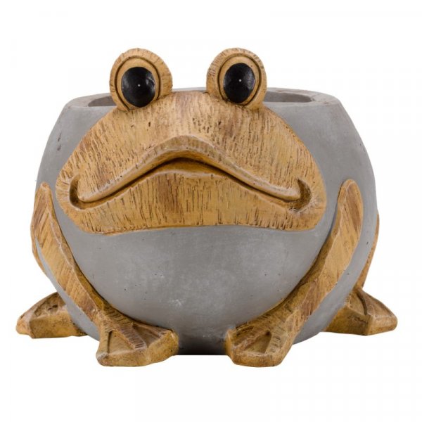 Woodstone Frog Planter