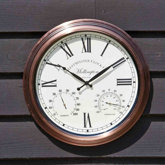 Mollington Wall Clock & Thermometer 15in