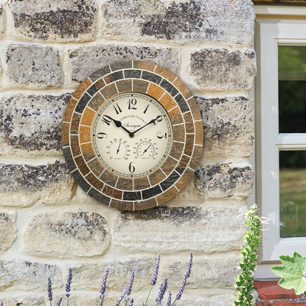 Stonegate Mosaic Clock 14In