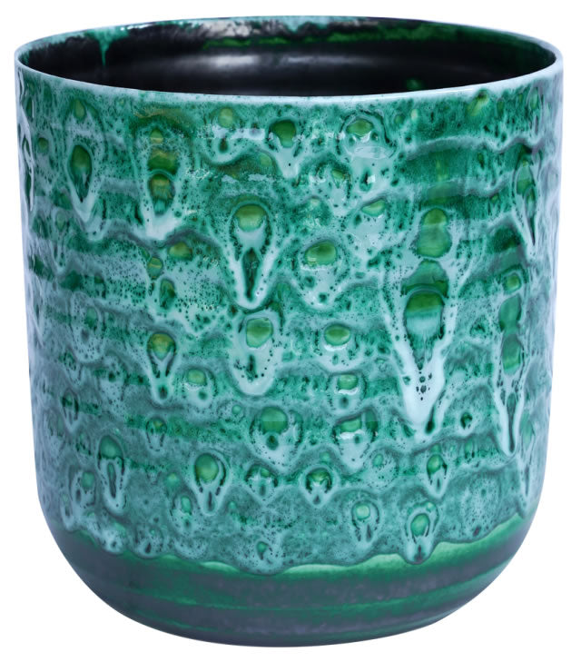 Emerald Reactive Glaze Plntr D13Cm