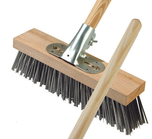 Wire Broom With Wooden Handle 30cm