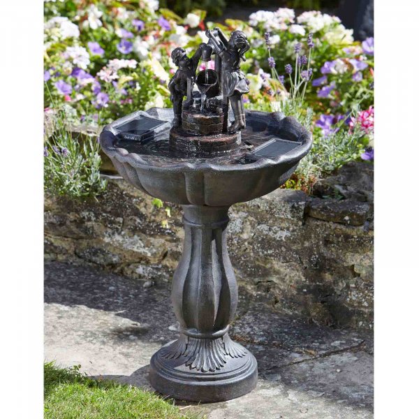 Solar Fountain Tipping Pail