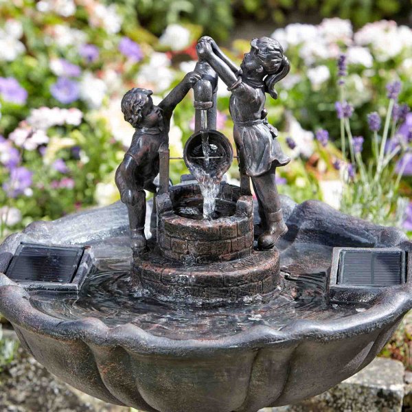 Solar Fountain Tipping Pail