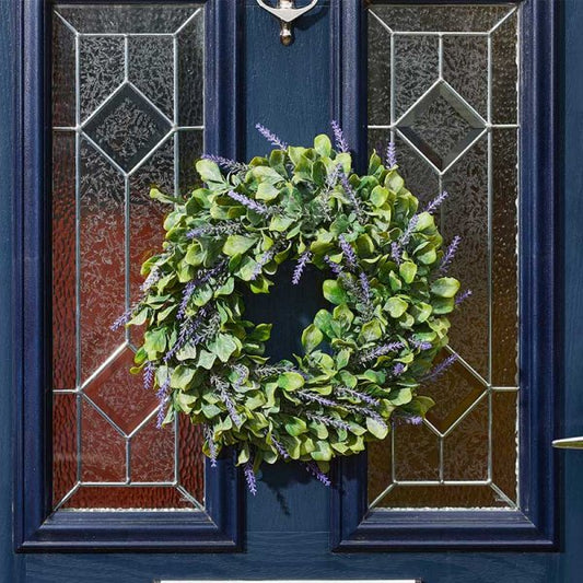 Wreath Lavender Whirl 40Cm