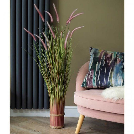 Faux Bouquet Lilac Grass Tails 120Cm