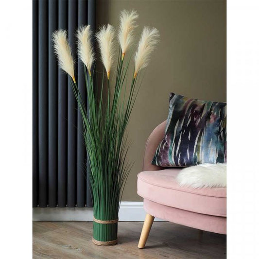 Faux Bouquet White Pampas 120Cm