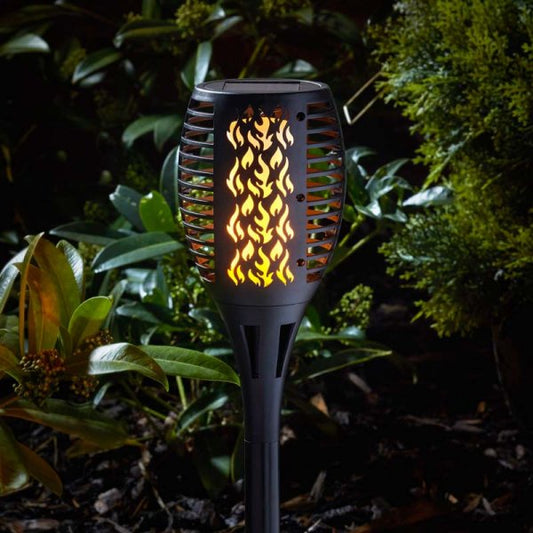 Compact Flaming Torch Black 4Pk