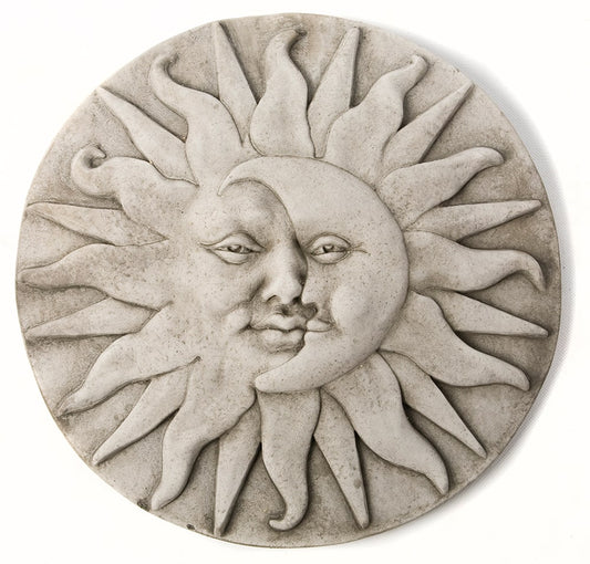 Sun and Moon Plaque - Stone