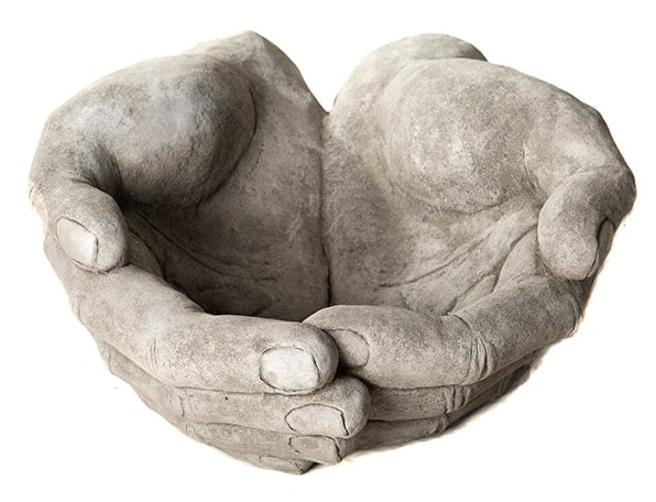 Large Hand Planter - Stone