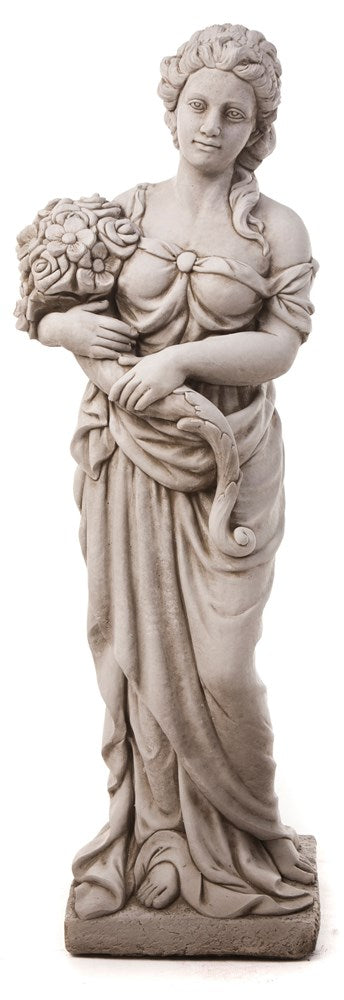 Large Flower Lady statue - Stone