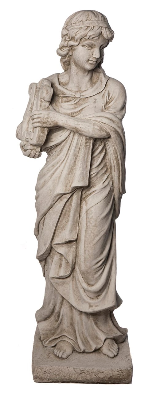 Large Harp Lady Statue - Stone